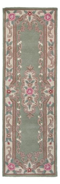 Zelen volnen tekač Flair Rugs Aubusson, 67 x 210 cm