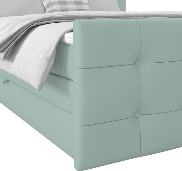 Modern Living Postelja Boxspring Josie-c, Žadasto Zelena, 180x200
