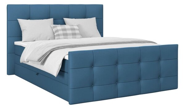 Modern Living Postelja Boxspring Josie-C, Temno Modra, 160x200
