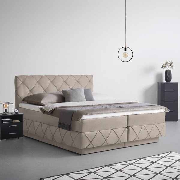 Premium Living Postelja Boxspring Cordoba, Bež, 160x200