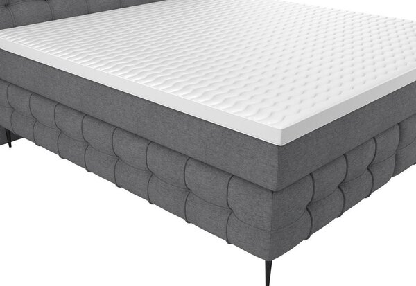 Premium Living Postelja Boxspring Scarlett, Siva, 160x200