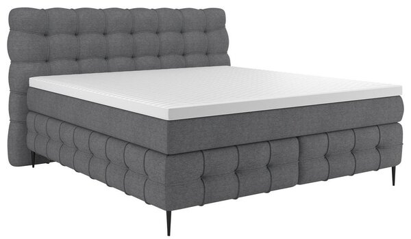 Premium Living Postelja Boxspring Scarlett, Siva, 160x200