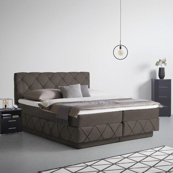 Premium Living Postelja Boxspring Cordoba, Temno Rjava, 160x200