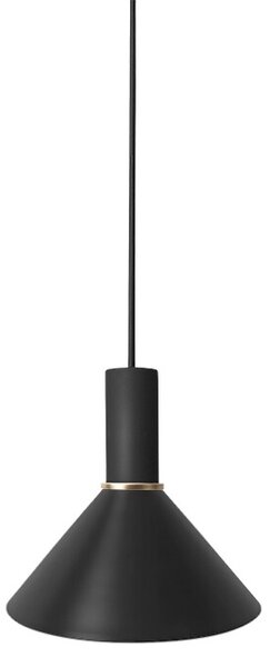 Ferm LIVINGferm LIVING - Collect Obesek Svetilka Cone Low Glossy Black/Brass ferm LIVING