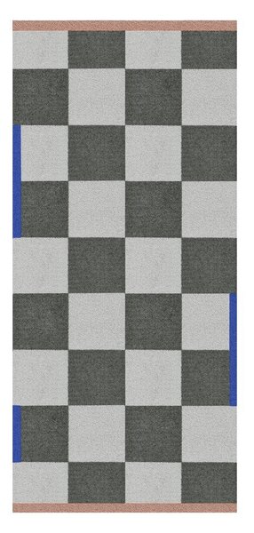 Temno zelena/kremno bela pralna preproga 70x150 cm Square – Mette Ditmer Denmark