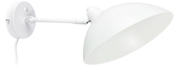 Dyberg Larsen stenska svetilka Futura, bela, 15 W, kabel, kovina, Bela, Dnevna soba / jedilnica, Kovina, Skandinavski