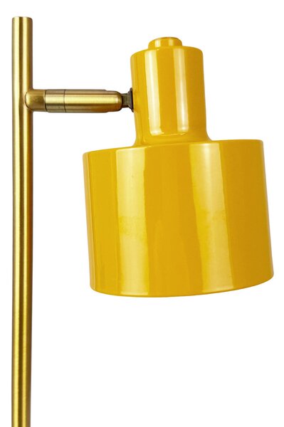 Dyberg Larsen LED-akumulatorska namizna svetilka Ocean Mini, curry/turkizna, zatemnjen, Rumena, Dnevna soba / jedilnica, Kovina, Skandinavski