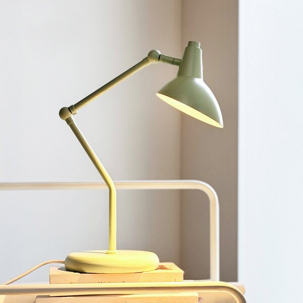 Dyberg Larsen namizna svetilka Vela, mint, višina 45 cm, Zelena, Dnevna soba / jedilnica, Kovina, Skandinavski