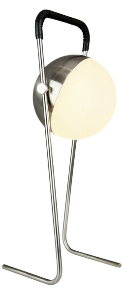 Dyberg Larsen LED-akumulatorska namizna svetilka Mova, črna, IP44, zatemnjen, Krom, Dnevna soba / jedilnica, Kovina, Skandinavski