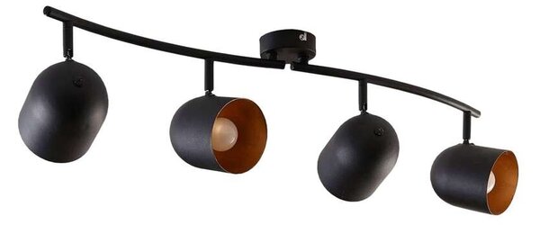 LindbyLindby - Morik 4 LED Stropna Svetilka Black/Gold Lindby