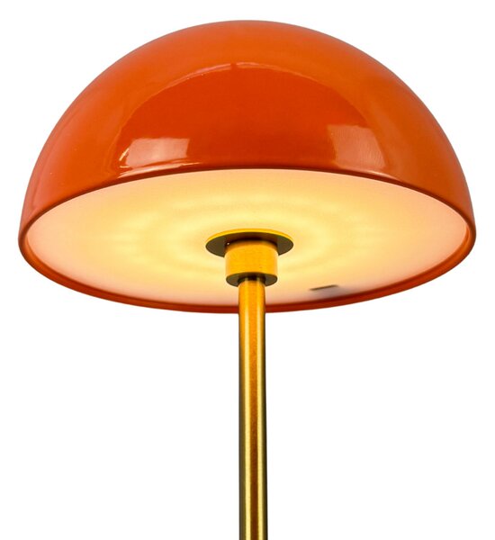 Dyberg Larsen LED-akumulatorska namizna svetilka Along, oranžna, komplet 2 kosov, zatemnjen, Oranžna, Dnevna soba / jedilnica, Kovina, Skandinavski