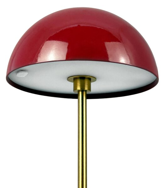 Dyberg Larsen LED-akumulatorska namizna svetilka Along, rdeča, komplet 2 kosov, zatemnjen, Rdeča, Dnevna soba / jedilnica, Kovina, Skandinavski