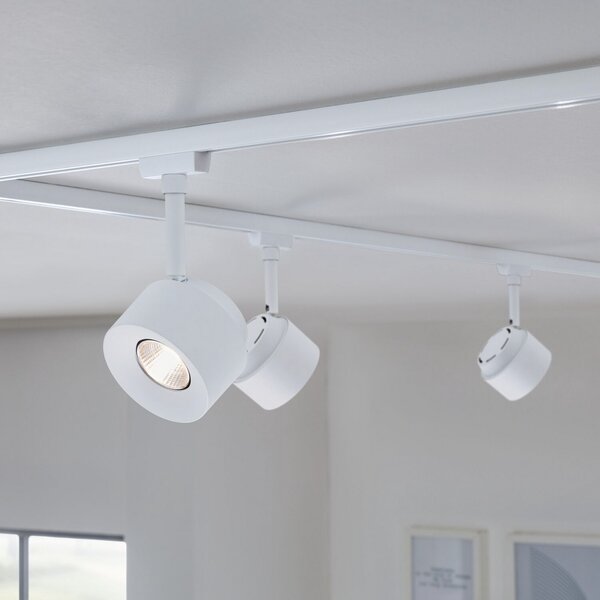 Paulmann URail LED-Spot Pane, signalno bela, 4000K, zmožnost zatemnitve, zatemnjen, Bela, Dnevna soba / jedilnica, Kovina, Sodobni
