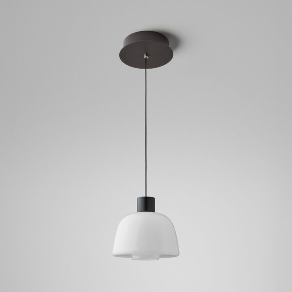 Bover LED-visoka svetilka Drep S/01, opalno bela, steklo, 2.700 K, Bela, Dnevna soba / jedilnica, Steklo, Dizajn