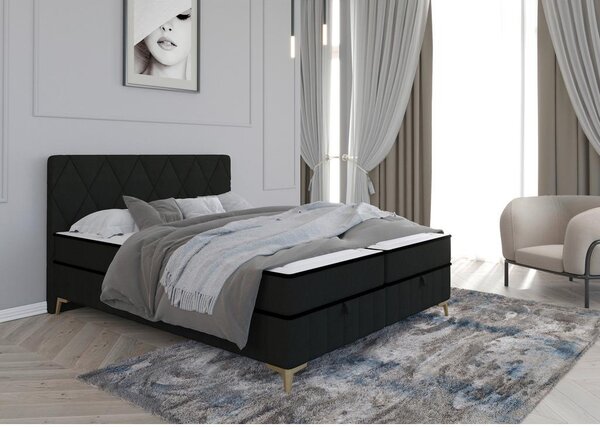 Mömax Postelja Z Vzmetnico Silla, Črna, 160x200