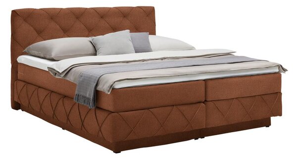 Premium Living Postelja Boxspring Cordoba, Opečnato Rjava, 160x200