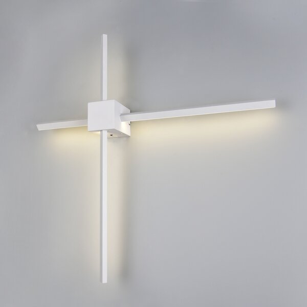 Trio Lighting LED stenska svetilka Cassino, bela mat, širina 67 cm, kovina, zatemnjen, Bela, Dnevna soba / jedilnica, Kovina, Sodobni