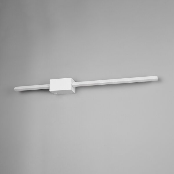 Trio Lighting LED stenska svetilka Cassino, bela mat, širina 70 cm, kovina, zatemnjen, Bela, Dnevna soba / jedilnica, Kovina, Sodobni