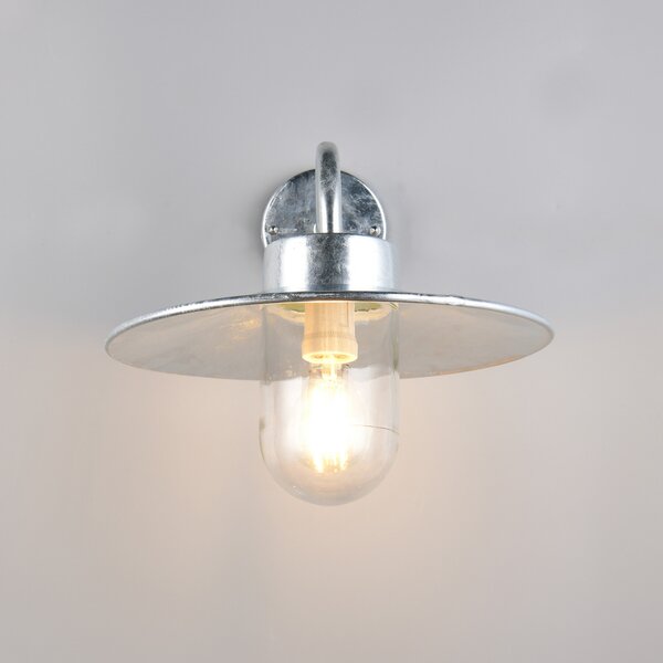 Trio Lighting Zunanja stenska svetilka Tana, barva cinka, izstop 41 cm, kovina IP44, zatemnjen, Kovinska, Kovina