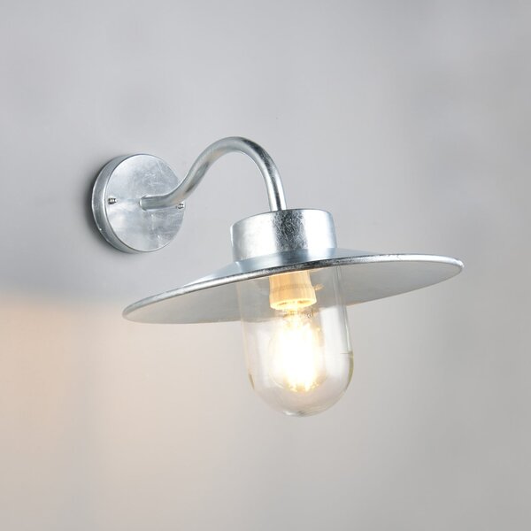 Trio Lighting Zunanja stenska svetilka Tana, barva cinka, izstop 41 cm, kovina IP44, zatemnjen, Kovinska, Kovina