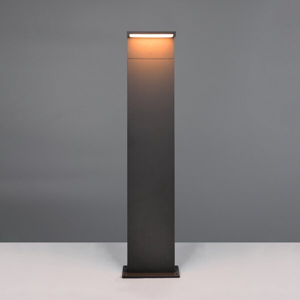Trio Lighting LED-svetilka Ravi, antracitna, višina 100 cm, kovina, IP65, Črna, Aluminij, Sodobni