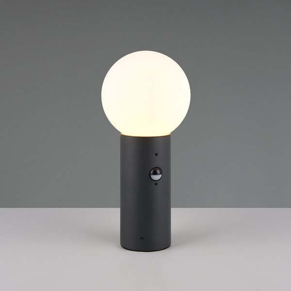 Trio Lighting Stojalo za svetilko Mures, antracit, višina 40 cm, kovina, senzor, Črna, Aluminij, Sodobni