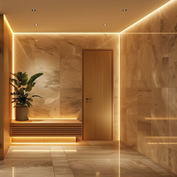 Hera LED trak SAUNA, 3.000 K, dolžina 200 cm, IP54, 24 V, zatemnjen, Bela, Dnevna soba / jedilnica, Plastika, Sodobni