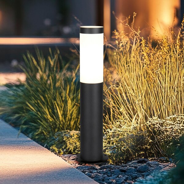 Trio Lighting Stojalo za svetilko Trioto, črno mat, višina 45 cm, nerjaveče jeklo, zatemnjen, Črna, Nerjaveče jeklo, Sodobni