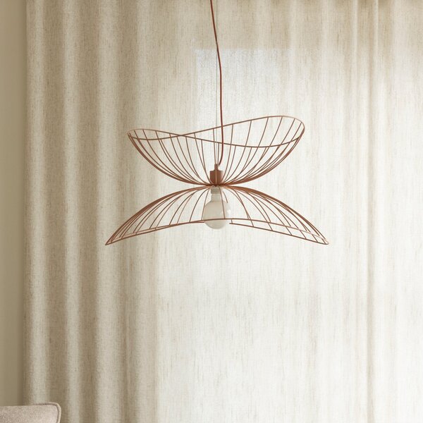 Globen Lighting viseča svetilka RAY, roza, Ø 70 cm, kovina, zatemnjen, Roza / rosé, Dnevna soba / jedilnica, Kovina, Sodobni