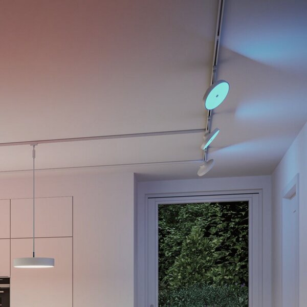 Paulmann URail Smart LED-spot Hildor, signalno bela, ZigBee, zatemnjen, Bela, Dnevna soba / jedilnica, Plastika, Sodobni