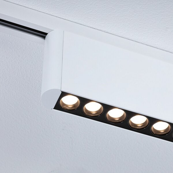 Paulmann URail LED-letev Zelos, 3000K, signalno bela, z možnostjo zatemnitve, zatemnjen, Bela, Dnevna soba / jedilnica, Aluminij, Sodobni