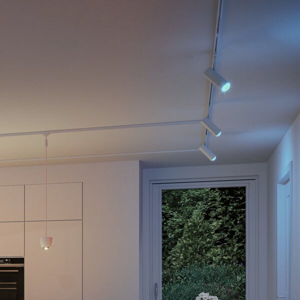 Paulmann URail Smart LED-spot Tarie, signalno bela, ZigBee, zatemnjen, Bela, Dnevna soba / jedilnica, Plastika, Sodobni