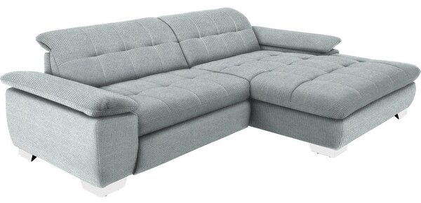 KOTNA SEDEŽNA GARNITURA, mikrovlakna platinaste barve