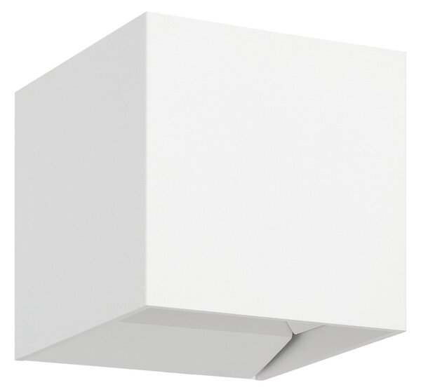 EGLO Zunanja LED-stenna svetilka Calpino 3, bela, širina 10 cm, z dvema svetlobnima, Bela, Aluminij, Sodobni, Stenska kotna