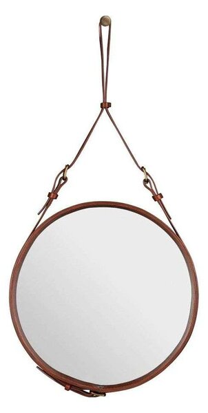 GUBIGUBI - Adnet Wall Mirror Circular Ø45 Tan Usnje GUBI