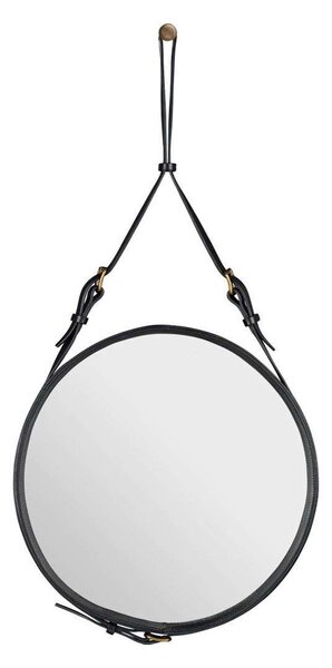 GUBIGUBI - Adnet Wall Mirror Circular Ø45 Črna Usnje GUBI