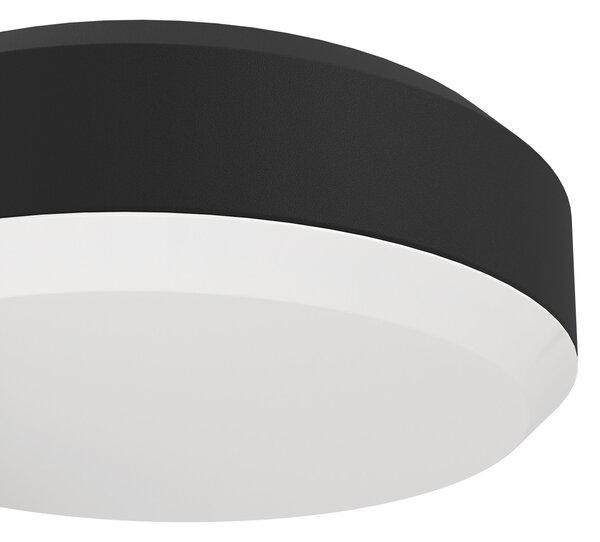 EGLO Zunanja LED-stenna svetilka Fornaci, črna, širina 16 cm, kovinska, Črna, Kovina, Sodobni