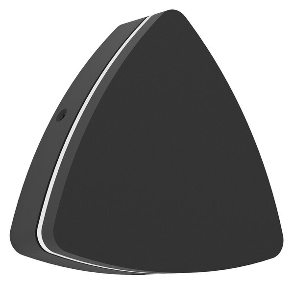 EGLO Zunanja LED-stenna svetilka Pedersano, črna, širina 14 cm, trikotna, Črna, Aluminij, Sodobni