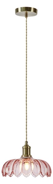 Markslöjd Visoka svetilka Kurage, staro bronasto/roza, steklo, Ø 26 cm, E27, zatemnjen, Roza / rosé, Kuhinja, Steklo