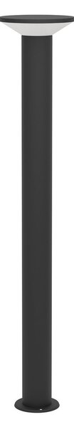 EGLO LED-ulična svetilka Rigosa, črna, višina 100 cm, kovinska, Črna, Kovina, Sodobni