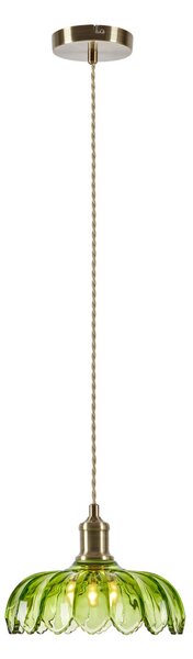 Markslöjd Visoka svetilka Kurage, staro bronasto/zelena, steklo, Ø 26 cm, E27, zatemnjen, Zelena, Kuhinja, Steklo
