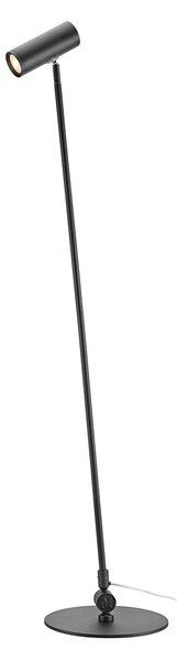 Markslöjd LED stoječa svetilka Arlo, črna, železo, višina 132 cm, dim., zatemnjen, Črna, Dnevna soba / jedilnica, Kovina, Sodobni