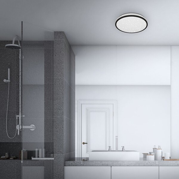 Briloner Stropna svetilka LED 3403-015, z dekorjem zvezde, 4.000K, Bela, Kopalnica, Plastika, Sodobni