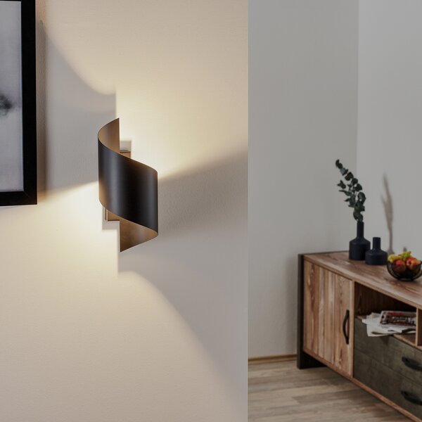 EMIBIG LIGHTING Stenna svetilka Spiner črna, višina 30 cm, jeklo, zatemnjen, Črna, Dnevna soba / jedilnica, Kovina, Sodobni