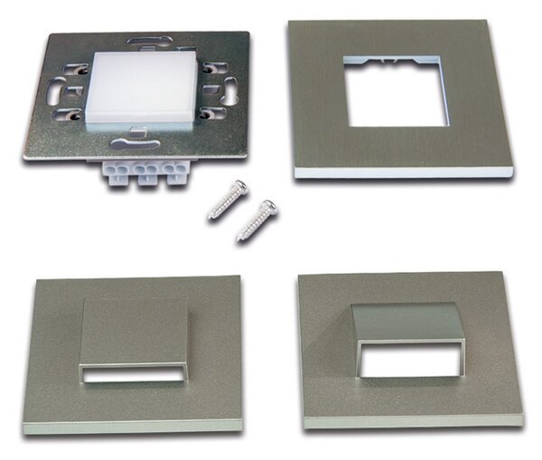 Hera LED Wall Down vgradna stenska svetilka 1,8 W, Kovinska, Hodnik, Plastika, Sodobni