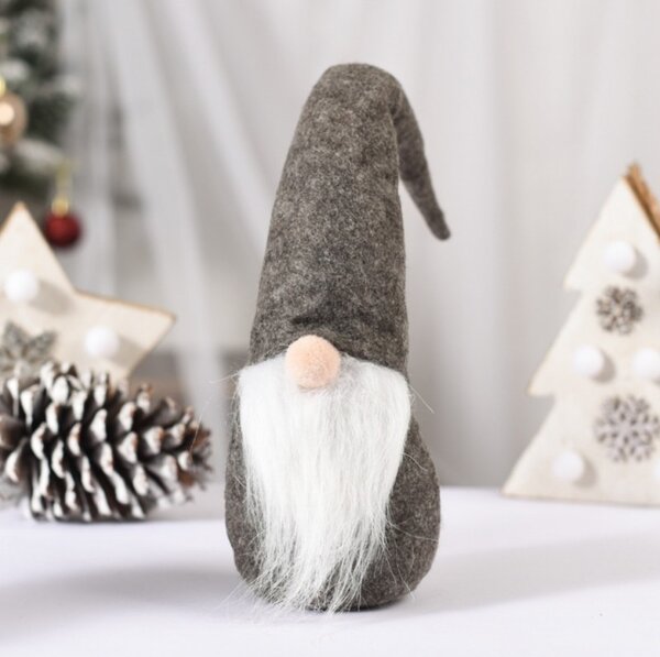 Božični škrat WINTER GNOME 30 cm, siv