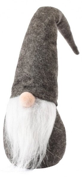 Božični škrat WINTER GNOME 30 cm, siv