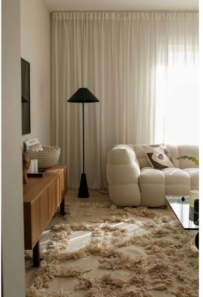 Globen Lighting Stojna svetilka Cannes, črna, višina 140 cm, Črna, Dnevna soba / jedilnica, Kovina, Dizajn