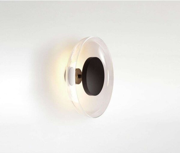 MARSET LED stenska svetilka Aura Plus Ø 25 cm On/Off, prosojna, Prozorna, Dnevna soba / jedilnica, Plastika, Dizajn