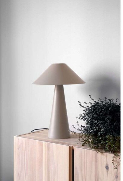 Globen Lighting namizna svetilka Cannes, bež, višina 40 cm, Bež, Dnevna soba / jedilnica, Kovina, Skandinavski